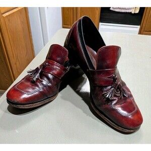 Allen Edmonds 8871 Burgundy Tassel Loafers Size 11 D